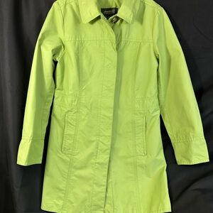 Eddie Bauer Womens Green Water Repellent Cotton Nylon Coat Medium
